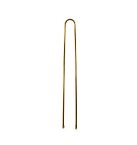 12 hair pins, smooth, bronze, 6 cm