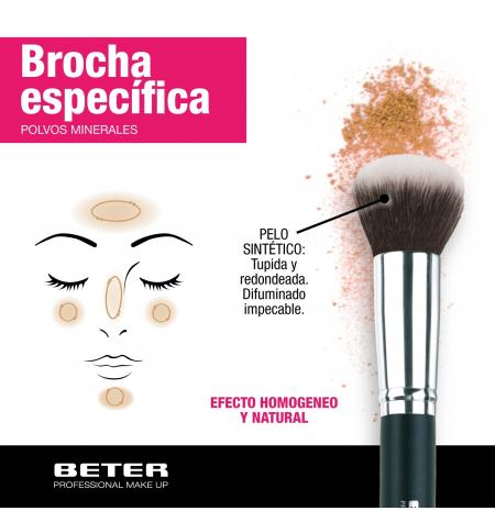 Mineral powder brush. Synthetic hair.