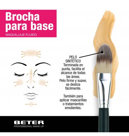 Pincel de maquiagem líquido. Cabelo sintético 