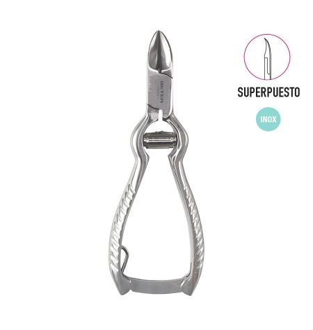 Stainless steel pedicure nippers with coil spring