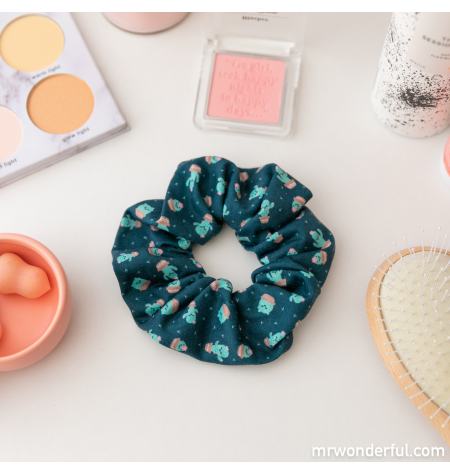 Scrunchie with cactus pattern