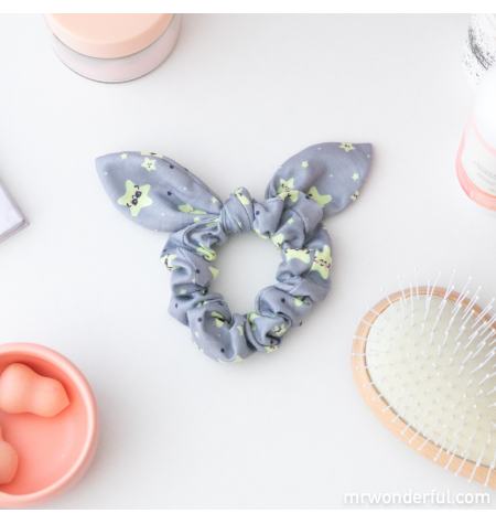 Scrunchie with ears and star pattern