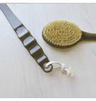 Natural bristle bath brush