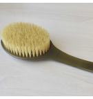Natural bristle bath brush