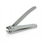 Chrome plated manicure nail clippers with nail file