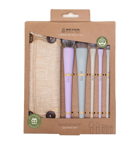 Natural Fiber makeup brush set