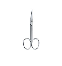 Chrome plated curved manicure cuticle scissors