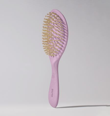 Natural Fiber Pneumatic Brush. Wooden bristles with protective ball