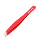 Slanted tip tweezers, coloured, Soft Touch