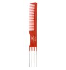 Professional teasing comb, handle with 5 prongs