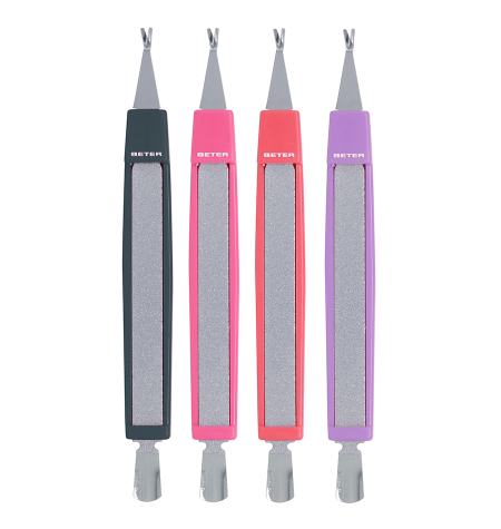 Cuticle cutter with cuticle pusher and file