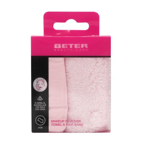 Cleansing experience: makeup remover towel and hair band