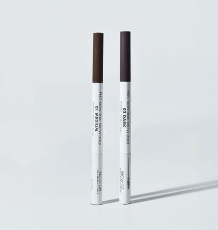 Look Expert Dual Brow liner & fixing gel 01 Medium 02 Dark