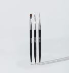 Set de 3 pinceles dobles Nail Art Kit