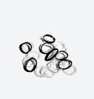 Mini Gomitas de Silicona Negro/Transparente