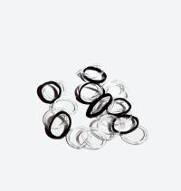 Mini Gomitas de Silicona Negro/Transparente