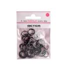 Mini Silicone Hair Ties Black/Clear