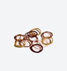 Mini Silicone Hair Ties Black/Clear