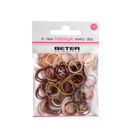 Mini Silicone Hair Ties Black/Clear