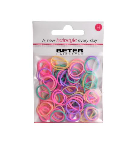 Mini Silicone Hair Ties Black/Clear