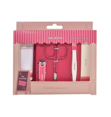 Kit de manicure com creme para mãos, presente necessaire