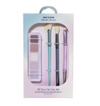 Set regalo brochas maquillaje ojos y paleta de sombras