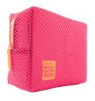 Neceser de rejilla rosa  - "Hair on the Move" Collection