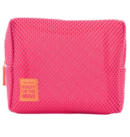 Pink mesh toiletry bag - "Hair on the Move" Collection