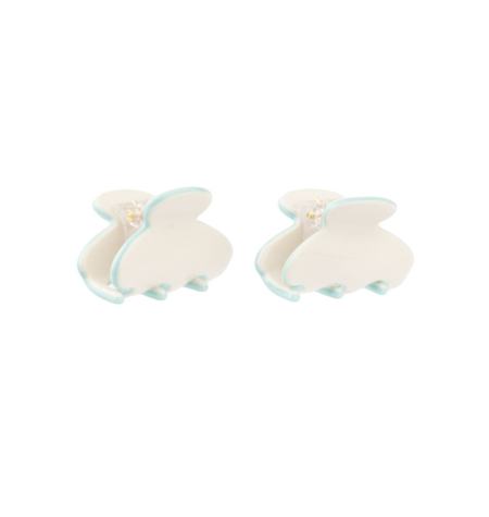 2 two-tone hair clips 3cm - "Beach Club" Limited Edition